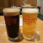 串かつ・すし 道頓堀たちばな - 道頓堀ビールのケルシュとポーターです