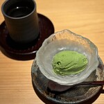 銀座 青天 - 抹茶のアイスクリーム