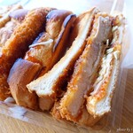 オープンカフェ 風車 - 2024年11月　カツサンド　肉がいい♪うまい！