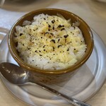 居酒屋もえぎ - 残ったオイルで〈〆のリゾット〉に