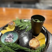 平ちゃん - フォアグラ　里芋　巨峰　シリヤケイカ