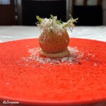 プチレストラン ブーケ・ド・フランス - 本鮪のタルタルと茄子のマリネのパニプリ