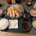 楽一楽座 桶狭間店 - 大山鶏かつランチ・アジフライ