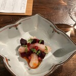 表参道 HYENE - 甘海老　ビーツ　コチュジャン