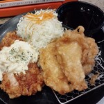 카라아게 식당 고이치 2호점 - 2つのメニューを自分の好きに組み合わせられる。チキン南蛮 タルタルソースと鶏天にした。このタルタルが絶品だった。