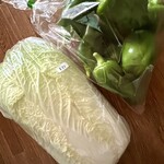 農菓みきや - ミニ白菜¥50 ピーマンこんなに入って¥110❤︎