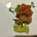 炙谷 - バラ肉の凝乳焼き