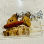 福岡炭処おおくす - 手羽先、豚バラ、せせり、ウィンナー