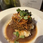 ビストロ 神六 - 神六20年ハンバーグステーキ（グレイビーソースとマッシュポテト）