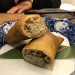 かかわり - ずわいとシラス、蟹味噌の揚げ春巻き