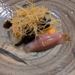 旬菜料理はたの - みょうがや細切りポテトの素揚げ（？）がアクセント