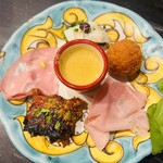 ピッツェリア ブラチェリア チェザリ - なまものなしの前菜盛り合わせ