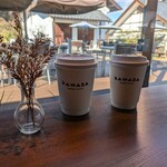 カフェ・ド・カンパーニュ - ドリンク写真:ガラス張りの店内でひと休み♪