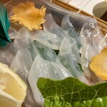 酒湊 - ヤリイカ活け造り