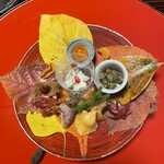 美山荘 - 色　彩やかなアート的な創作料理たち