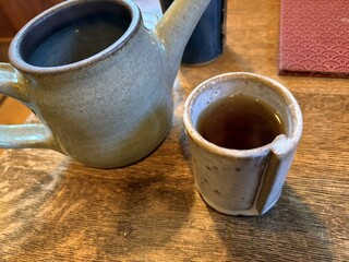 Shinano - Warm Bancha Tea Set on the Table
