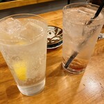 日々酒々 - レモンサワーと梅干しサワー