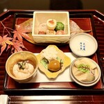 懐石わたなべ - 秋の盛り付けが美しい！