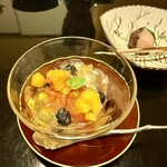懐石わたなべ - フルーツのゼリー寄せ