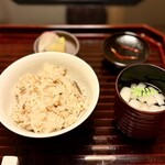 懐石わたなべ - 松茸入りきのこご飯