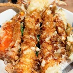 寿司・海鮮 うお三昧きじま 戸塚駅前店 - 2025年11月22日(土)  天然海老の天丼 税抜2,180円