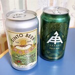 岡七酒店 - (左)神都麥酒(ｼﾝﾄﾋﾞｰﾙ)    (右)PALE ALE