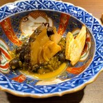 松石 - 煮込み（鮑・むかご・タモギタケ）
