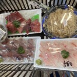 サスエ前田魚店　西小川店 - 2025/6月下旬、昼の開店狙いで購入した品