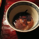 ななしの庵 - きのこのスープです。味が濃く、いろんな味がして面白かったです。