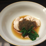 お料理 直心 - 鱈の白子とクレソン。