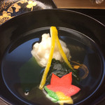 お料理 直心 - 吸い口の柚子が冬の到来を感じさせてくれます。