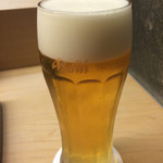 お料理 直心 - 生ビール（600円）。