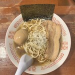 麺処 ゆうき - 三段仕込みの淡麗煮干ソバ（1500円）＋半熟味付け煮玉子（150円）