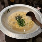 野毛 如水 - 締めの雑炊✧ネギと刻み海苔を乗せて！(これで1人前)