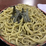 博多 藪 - かなり太めの茶蕎麦です。