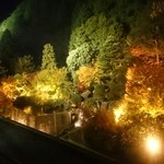 大谷山荘 - 部屋からのライトアップ景色