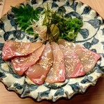 炭火と串焼きと肴 原価酒場 イロ鶏ドリ - 薬味たっぷり胡麻かんぱち