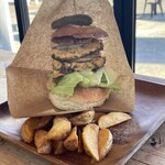 ハンバーガー&タコライス オーツー - ダブルチーズバーガー