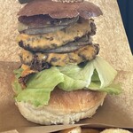 ハンバーガー&タコライス オーツー - ダブルチーズバーガーアップ