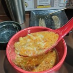 鶏paitan 心麦 - ミニ〆ごはんでピリ辛鶏ポルチーニおじや