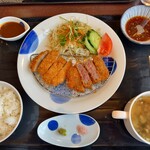 牛カツ あいかわ - ミックスかつセット