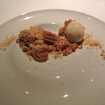 フロリレージュ - 和栗とショコラのモン・ブラン　ナッツのグラス