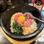 上ホルモン篤 - カルビ石焼ビビンバ1400円