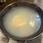 上ホルモン篤 - ハマグリと青唐のスープ（ハーフ）660円