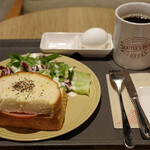 シアトルズベストコーヒー - 料理写真:（モーニング）クロックムッシュプレート