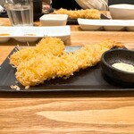 とんかつ成蔵 - カキフライとエビフライ