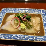 青蓮院門跡前 月おか - 今治産甘鯛　大原産わさび菜につるむらさき