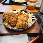 からやま - 料理写真:にんにく味噌からあげの味噌バター盛り定食