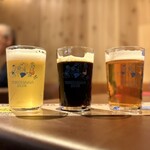 横浜ビール本店レストランUMAYA - ・3種スペシャルセット 1,200円/税込
            (瀬谷の小麦、ハマクロ、YOKOHAMA Groovy Lager)