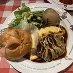 ラケル 本川越ペペ店 - KUKUデミチーズハンバーグオムライス